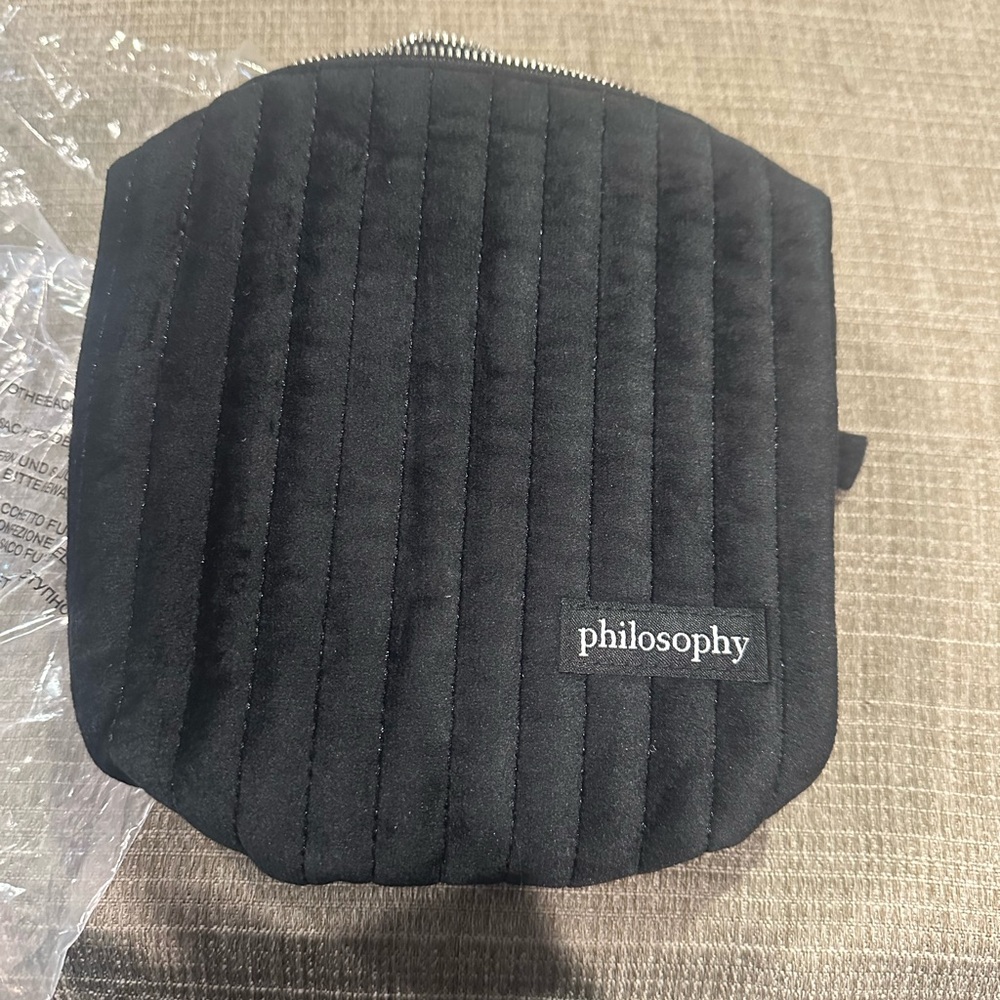 Philosophy Black Quilted  Bag